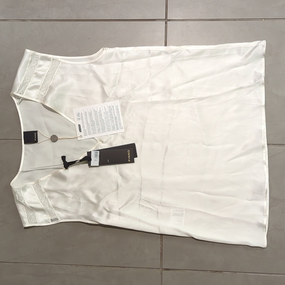 Pinko Silk White Top
